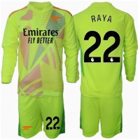 Fotballdrakt Barn Arsenal David Raya #22 Keeper Hjemmedraktsett 2024-25 Langermet (+ Korte bukser)